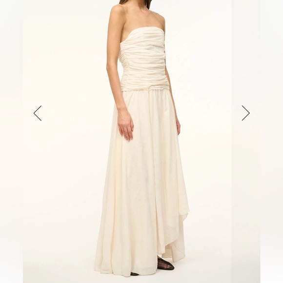 STAUD Hightide Dress Cream - size 4 - Picture 4 of 9